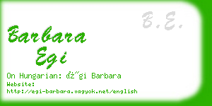 barbara egi business card